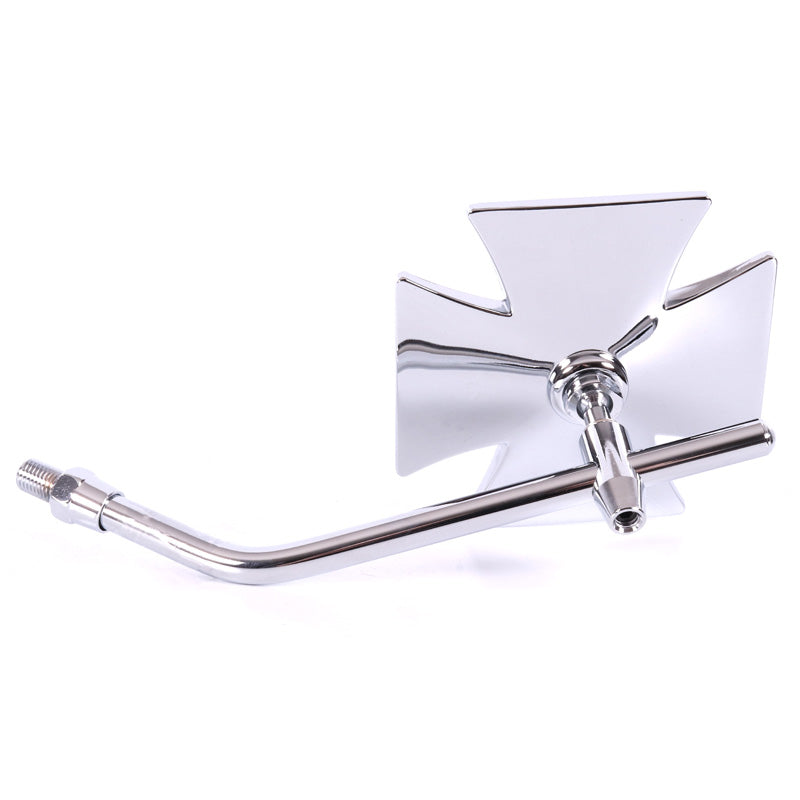 MALTESE CROSS DIE MIRROR Chrome - Driven Powersports