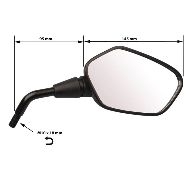 REPLACEMENT MIRROR Black - Driven Powersports