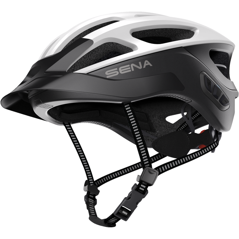 SENA CYCLING HELMET R1 EVO Matte White Front - Driven Powersports