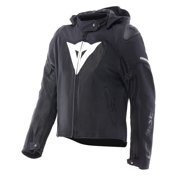 Dainese Super Sprint Air Text Jacket - Women Black/White 38 - Driven Powersports