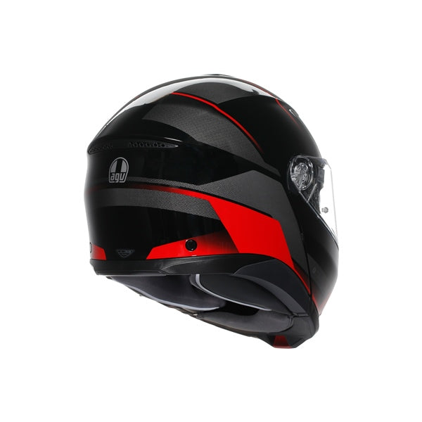 AGV HELM T-MODULAR PERCEP Black/Red 2XL - Driven Powersports