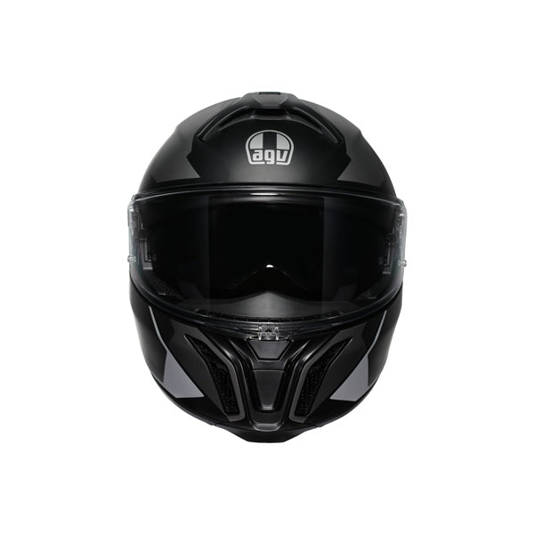 AGV HELM T-MODULAR PERCEP Matte Black/Silver 2XL - Driven Powersports