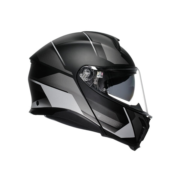 AGV HELM T-MODULAR PERCEP Matte Black/Silver 2XL - Driven Powersports