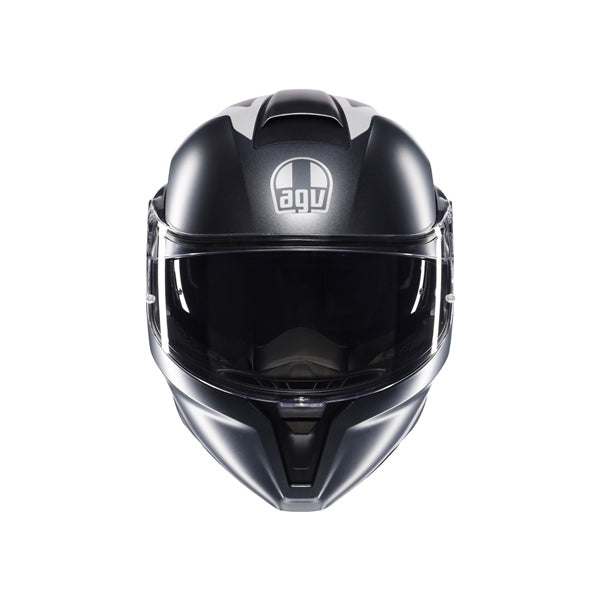 AGV HELM S-MODULAR RESIA Matte Gray/Silver/Red 2XL - Driven Powersports