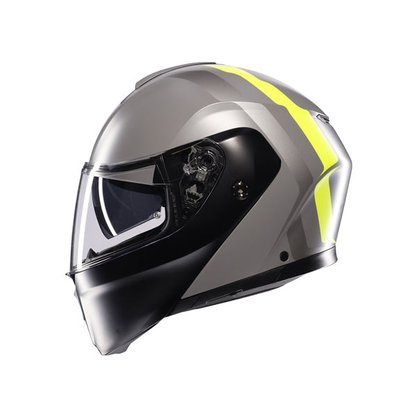 AGV HELM S-MODULAR RESIA MAT GY/BK/FL Yellow 2XL - Driven Powersports