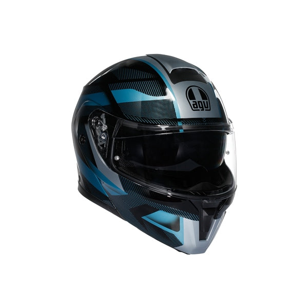 AGV HELM S-MODULAR LEDRO MAT BK/POWDE Blue 2XL - Driven Powersports