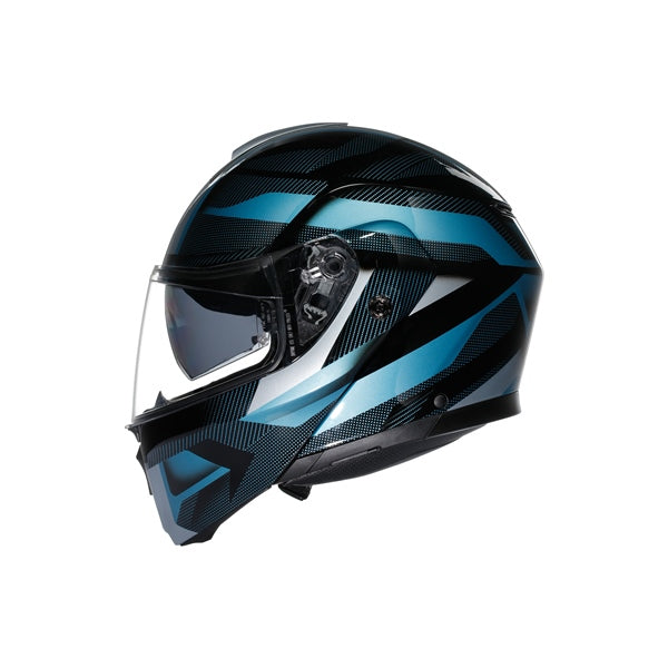 AGV HELM S-MODULAR LEDRO MAT BK/POWDE Blue 2XL - Driven Powersports
