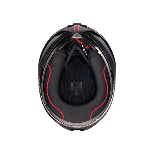 AGV HELM K1 S LAP Matte Black/Gray/Red 2XL - Driven Powersports