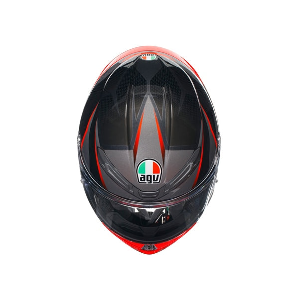 AGV HELM K6 S SLASHCUT Black/Gray/Red 2XL - Driven Powersports