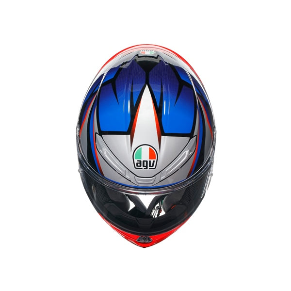 AGV HELM K6 S SLASHCUT Black/Blue/Red 2XL - Driven Powersports