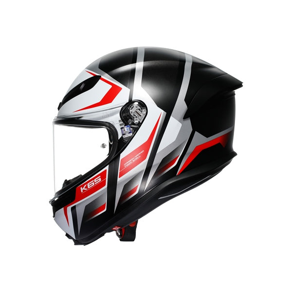 AGV HELM K6 S KARVE Matte Black/White/Red 2XL - Driven Powersports
