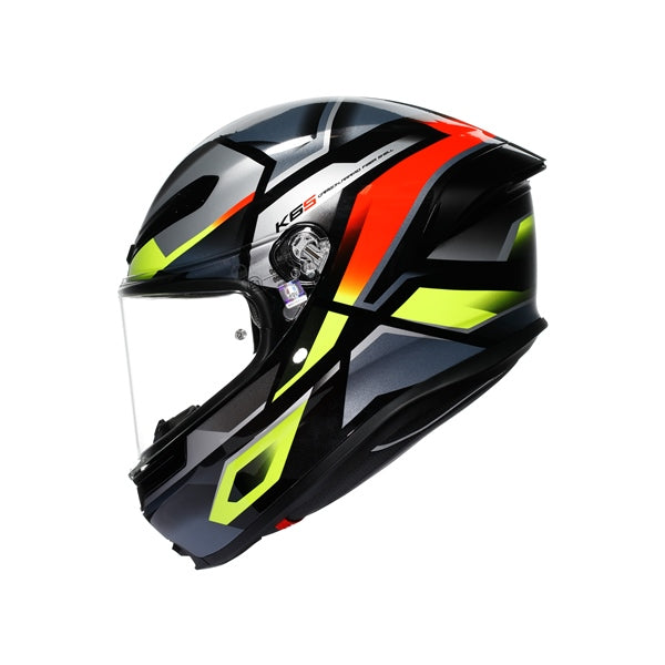 AGV HELM K6 S ERAZER BK/RD/FLUO Yellow 2XL - Driven Powersports