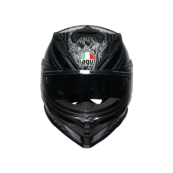 AGV HELM K7 DAMASCUS Black/Silver 2XL - Driven Powersports