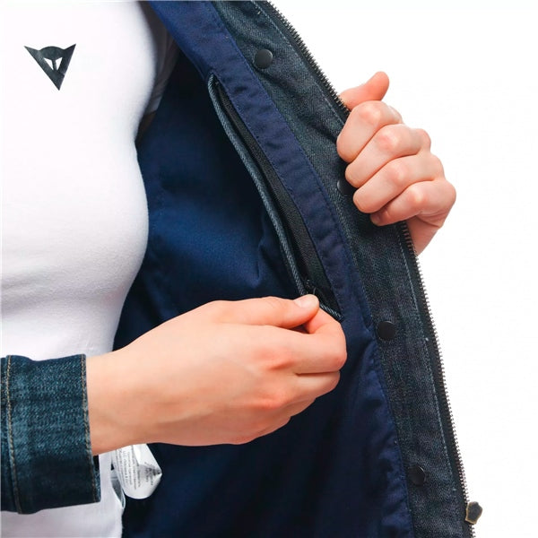 Dainese Denim Tex Jacket - Women Blue 38 - Driven Powersports
