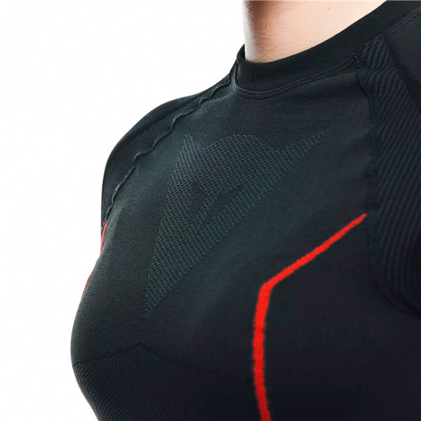 Dainese Thermo LS - Long Sleeve Base Layer for Women - Women Black/Red XS-S - Driven Powersports