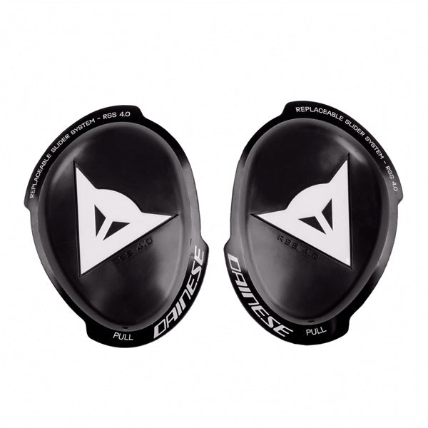 Dainese RSS 4.0 Knee Slider Kit Black/White - Driven Powersports