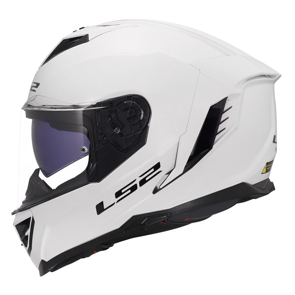 LS2 Storm III Full-Face Helmet Solid Glossy White 3XL - Driven Powersports