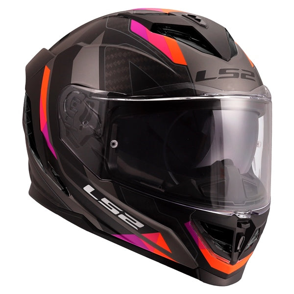 LS2 Storm III Full-Face Helmet Sporty Matte Gray/Mauve M - Driven Powersports