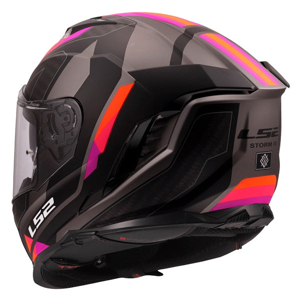 LS2 Storm III Full-Face Helmet Sporty Matte Gray/Mauve M - Driven Powersports