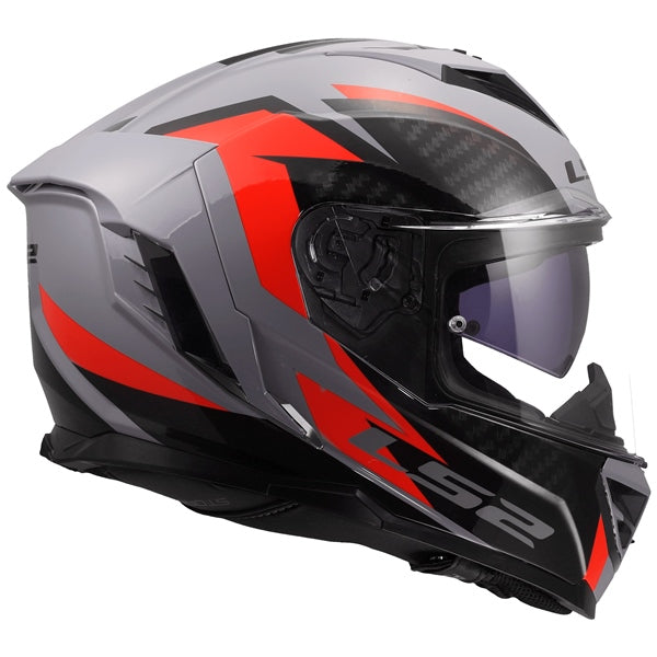 LS2 Storm III Full-Face Helmet Dynamo Gray/Red 2XS - Driven Powersports