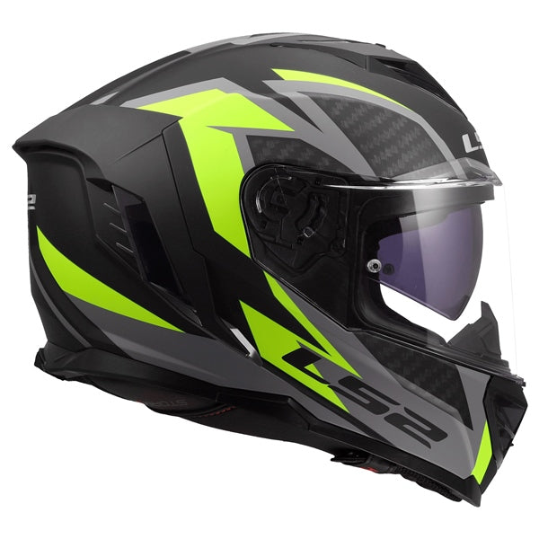 LS2 Storm III Full-Face Helmet Dynamo Matte Black/High-Visibility Yellow 2XS - Driven Powersports