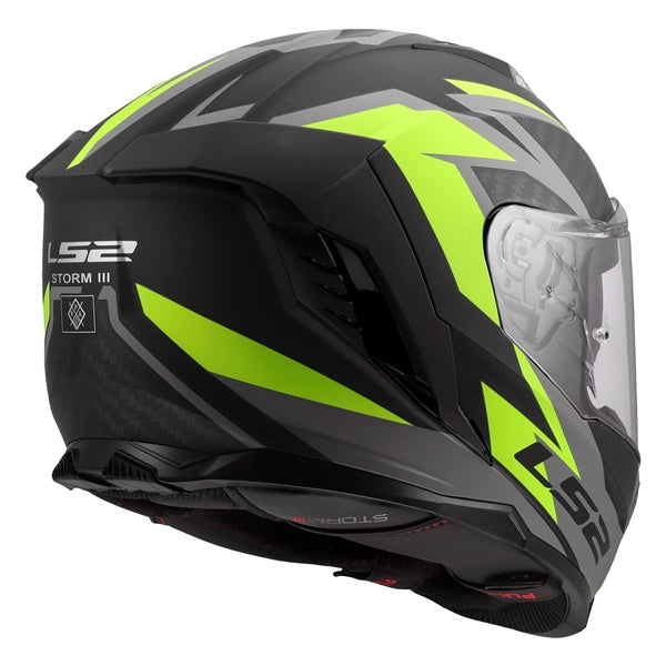 LS2 Storm III Full-Face Helmet Dynamo Matte Black/High-Visibility Yellow 2XS - Driven Powersports
