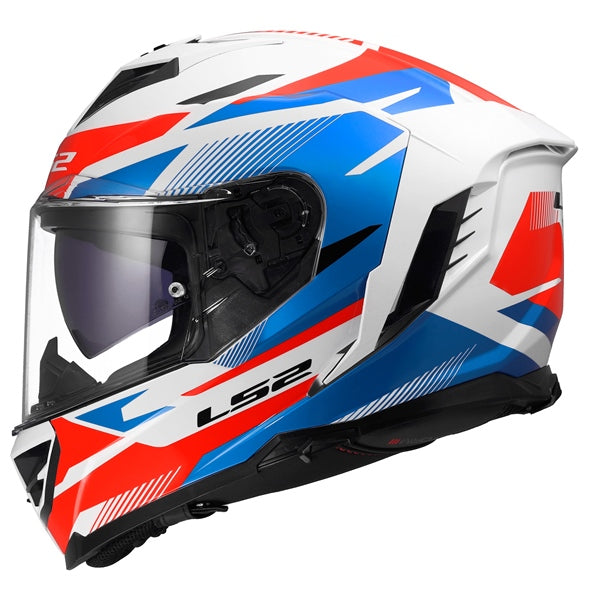 LS2 Storm III Full-Face Helmet Komai White/Blue/Red 2XS - Driven Powersports