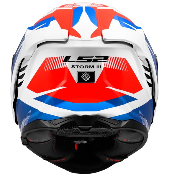 LS2 Storm III Full-Face Helmet Komai White/Blue/Red 2XS - Driven Powersports