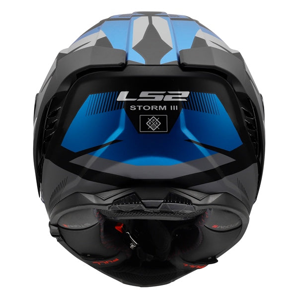 LS2 Storm III Full-Face Helmet Komai Matte Black/Blue XS - Driven Powersports