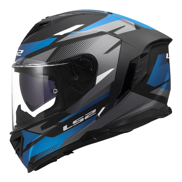 LS2 Storm III Full-Face Helmet Komai Matte Black/Blue XS - Driven Powersports