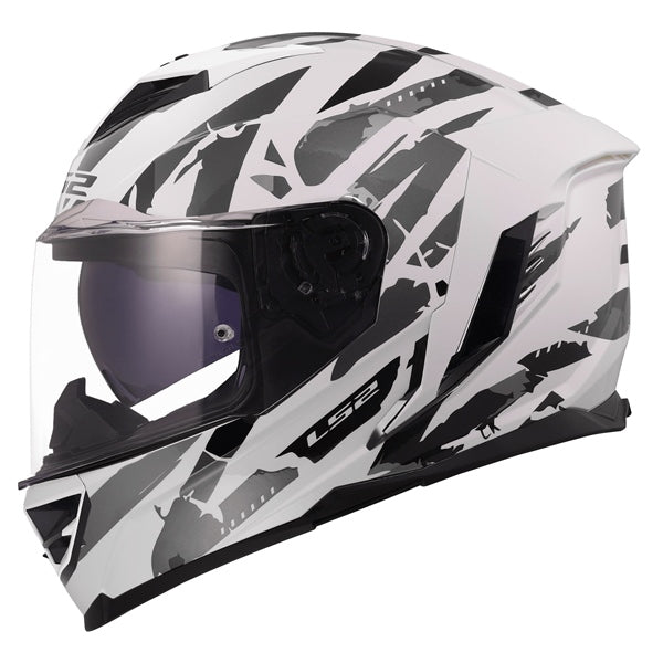 LS2 Storm III Full-Face Helmet Kaos White/Gray 2XS - Driven Powersports