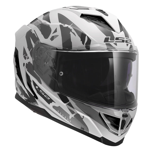 LS2 Storm III Full-Face Helmet Kaos White/Gray 2XS - Driven Powersports