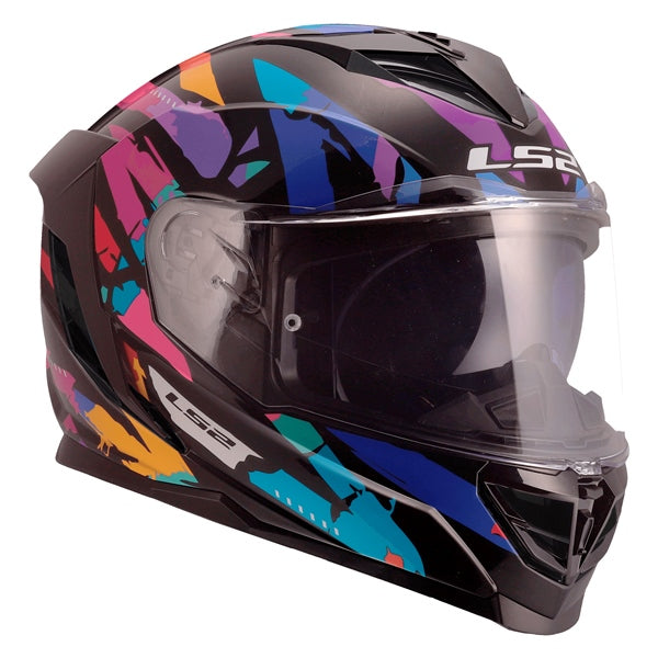 LS2 Storm III Full-Face Helmet Kaos Black/Mauve/Blue XL - Driven Powersports