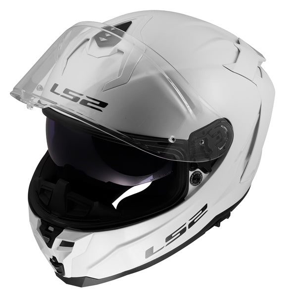 LS2 Challenger II Full-Face Helmet Solid Glossy White 2XS - Driven Powersports