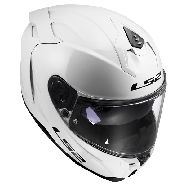 LS2 Challenger II Full-Face Helmet Solid Glossy White 2XS - Driven Powersports