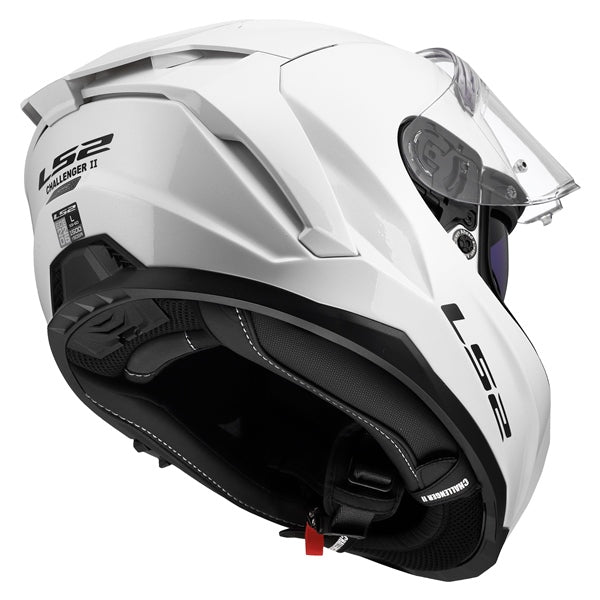 LS2 Challenger II Full-Face Helmet Solid Glossy White 2XS - Driven Powersports