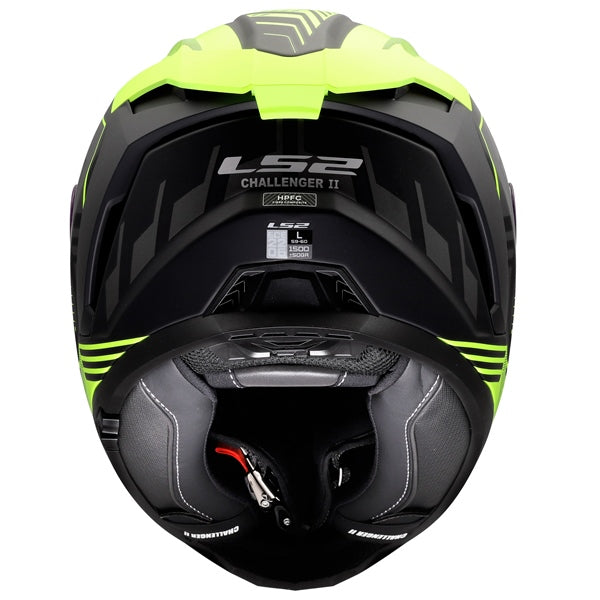 LS2 Challenger II Full-Face Helmet Dravix Matte High-Visibility Yellow XS - Driven Powersports
