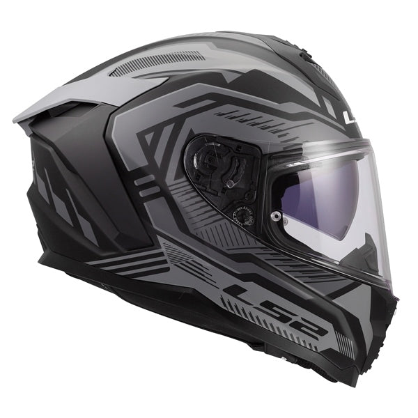 LS2 Challenger II Full-Face Helmet Dravix Matte Gray XL - Driven Powersports