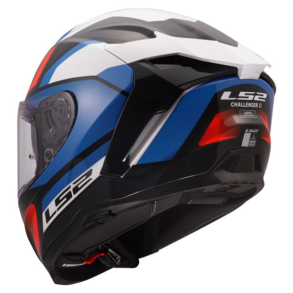 LS2 Challenger II Full-Face Helmet Viper White/Blue/Red XS - Driven Powersports