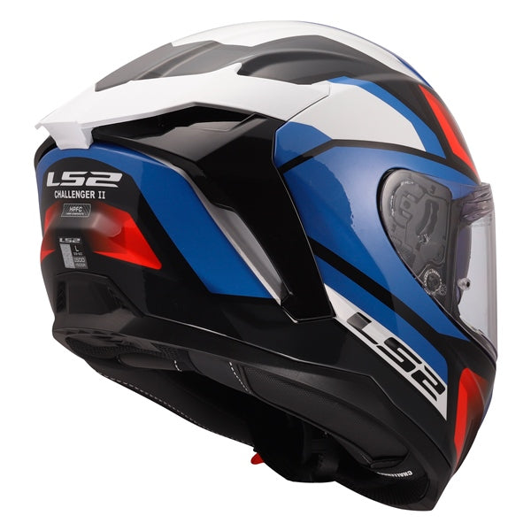 LS2 Challenger II Full-Face Helmet Viper White/Blue/Red XS - Driven Powersports