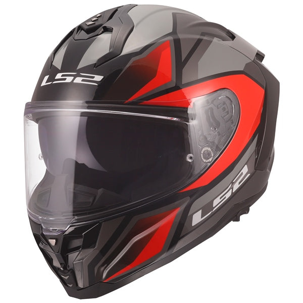 LS2 Challenger II Full-Face Helmet Viper Gray/Red 3XL - Driven Powersports