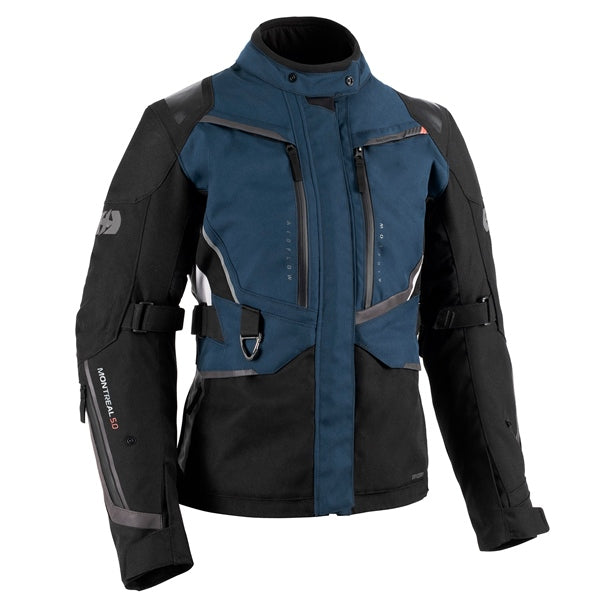 Oxford Montreal 5.0 Jacket - Women Blue/Black/Coral 14 UK / 42 EU / 10 US - Driven Powersports
