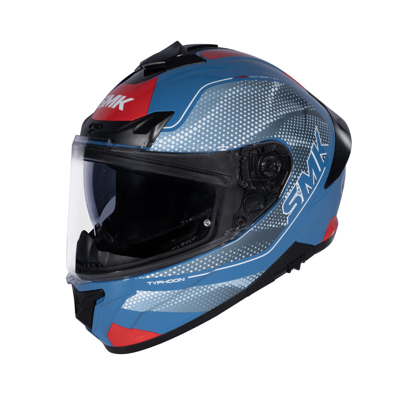SMK HELMETS TYPHOON HELMET - MYSTIC BLUE/BLUE/WHITE (MATTE) (2XL) Blue/Blue/White - Driven Powersports