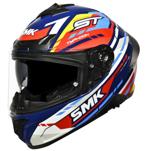 SMK Typhoon Helmet Sports Tourer Blue/Red/Yellow (S)