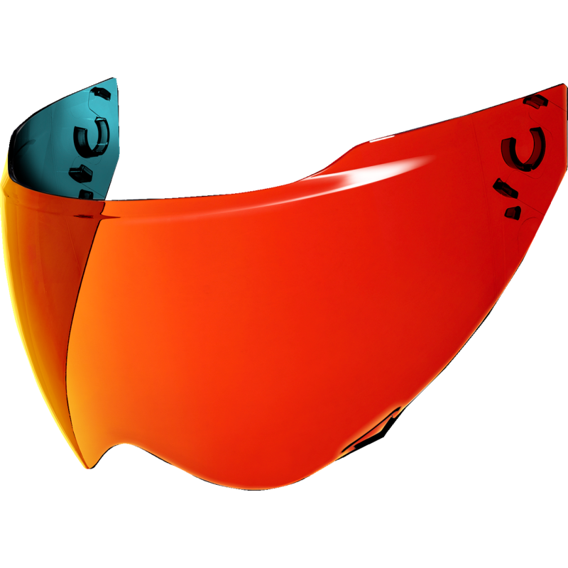 ICON SHIELD DOMAIN Red Front - Driven Powersports