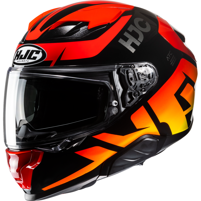 HJC F71 BARD Black/Red Front - Driven Powersports