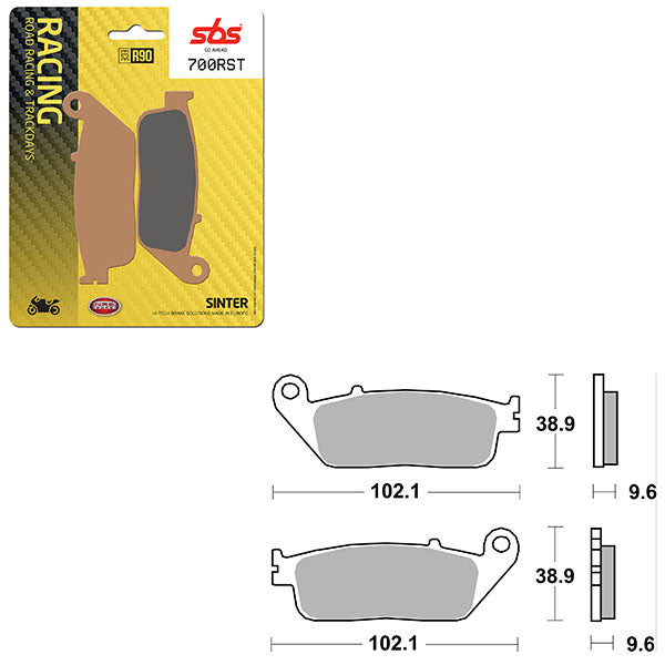 SBS ROAD RACING & TRACKDAYS SINTER FRONT BRAKE PAD (6470700108) - Driven Powersports