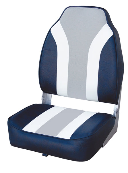 WISE BOAT SEAT Navy/White/Grey - Driven Powersports
