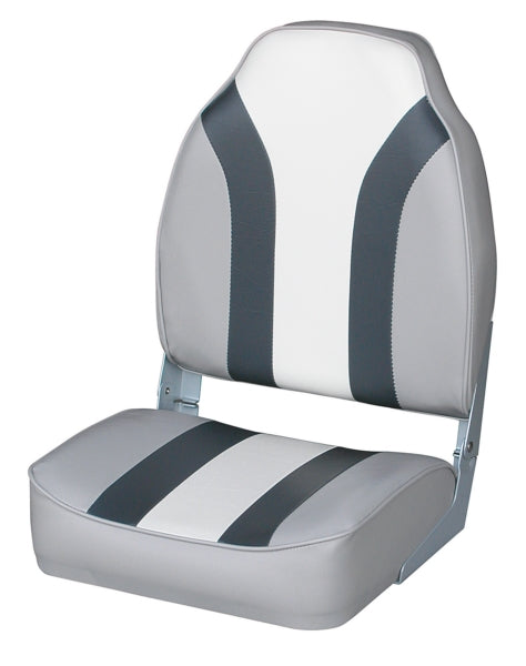 WISE BOAT SEAT Charcoal/Grey/White - Driven Powersports