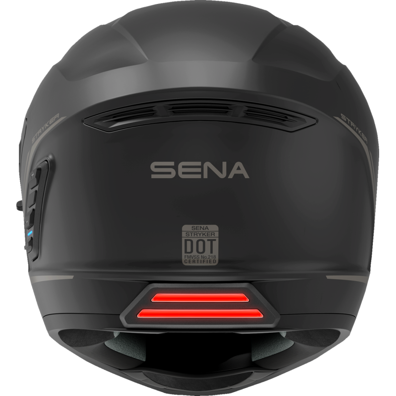 SENA STRYKER SMART HELMET FULL-FACE DOT Matte Black Front - Driven Powersports
